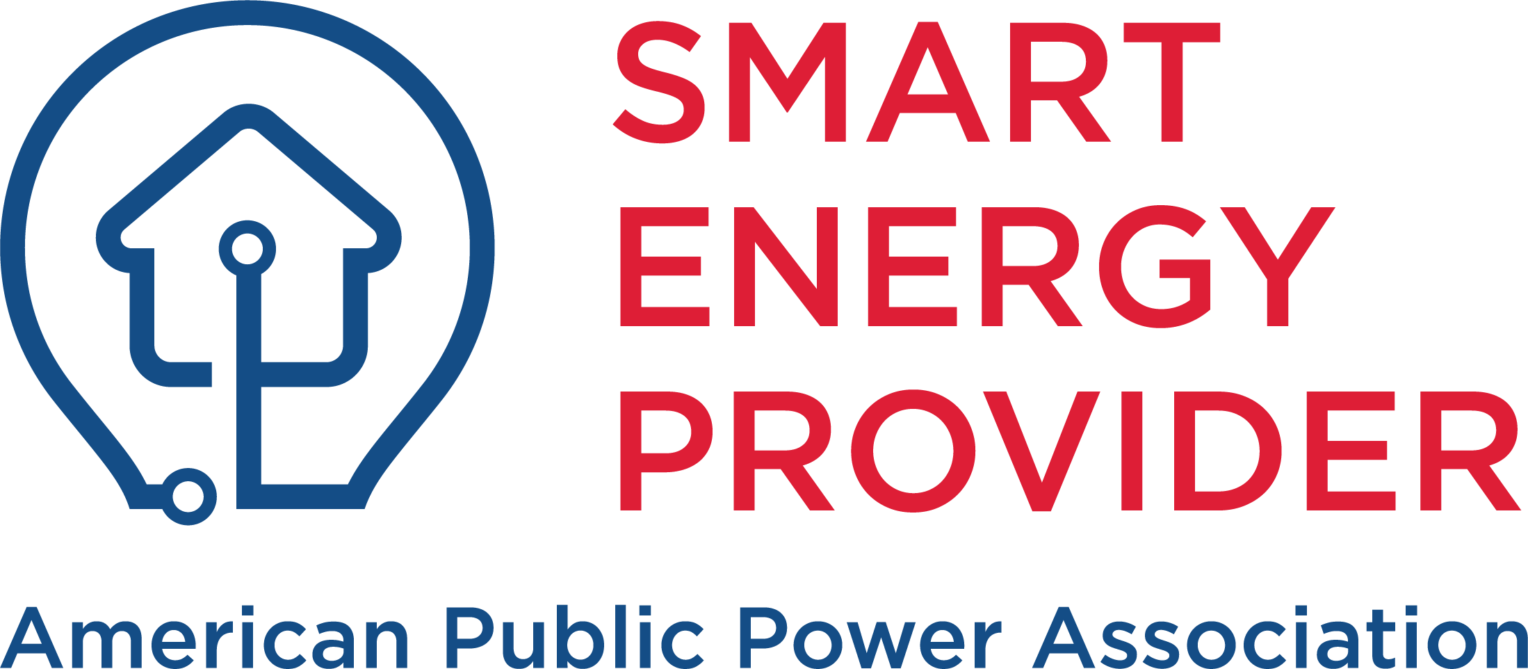 Smart Energy Provider logo with a blue circular icon of a house and lightbulb and red 'SMART ENERGY PROVIDER' text.